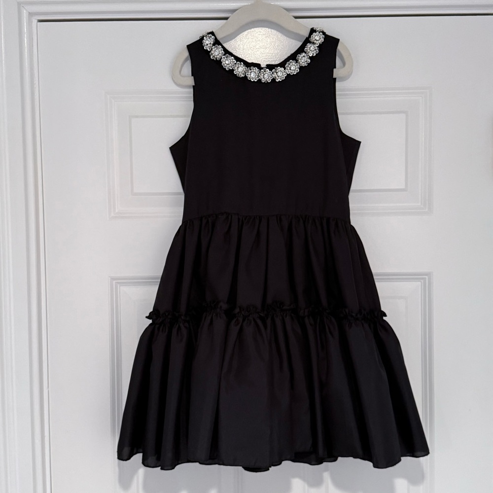 Zoë LTD Cassidy Black Dress with Embellished Neckline